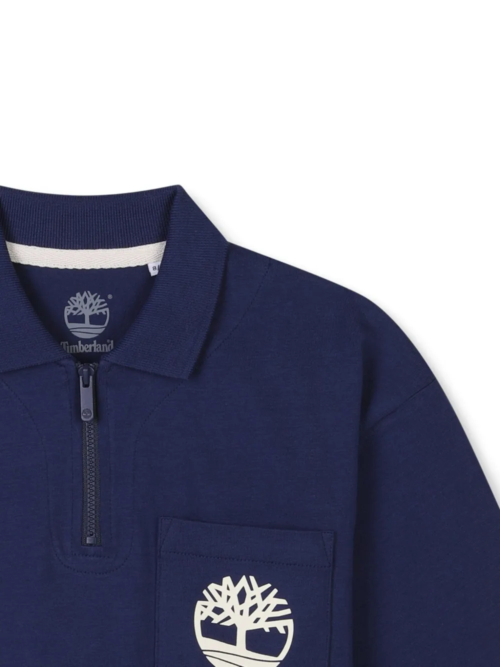 Timberland Kids Poloshirt met ritszak Blauw