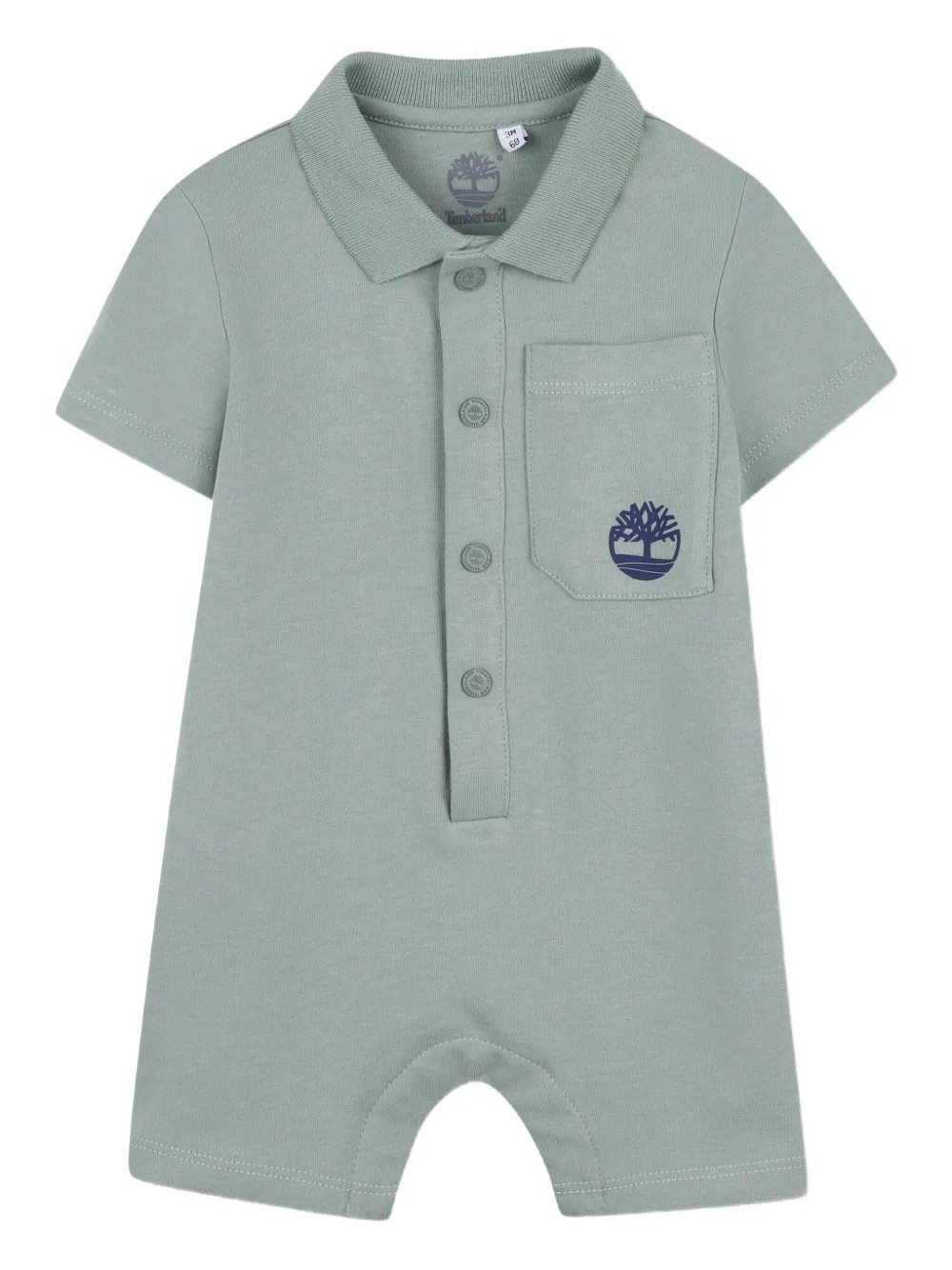 Timberland Kids Twee katoenen rompers met polokraag - Groen