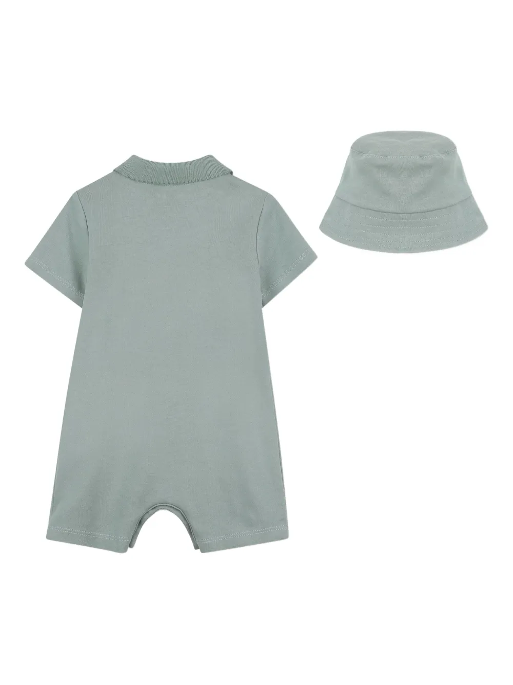 Timberland Kids Twee katoenen rompers met polokraag Groen