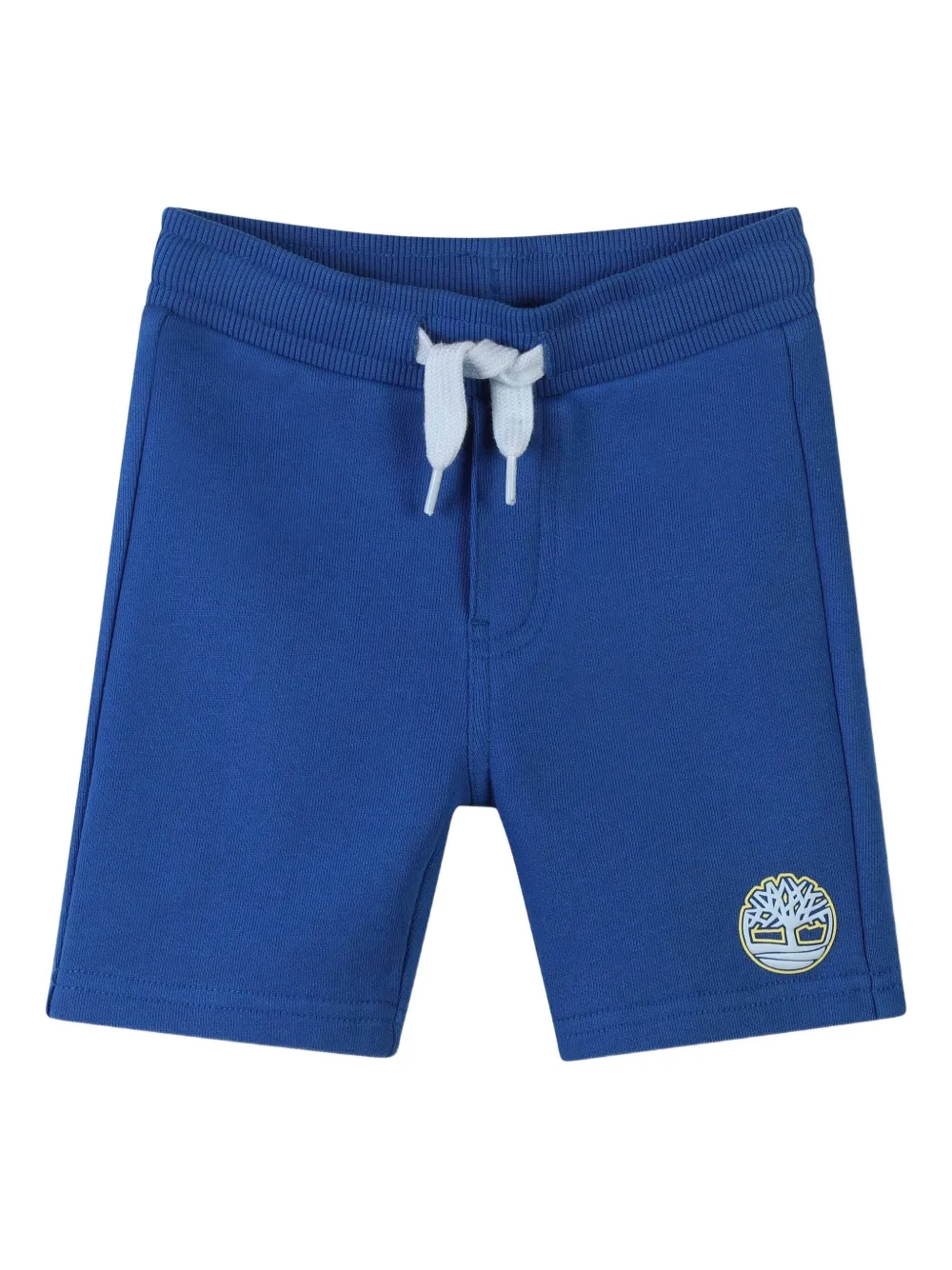 Timberland Kids Geribbelde shorts met geborduurd logo Blauw