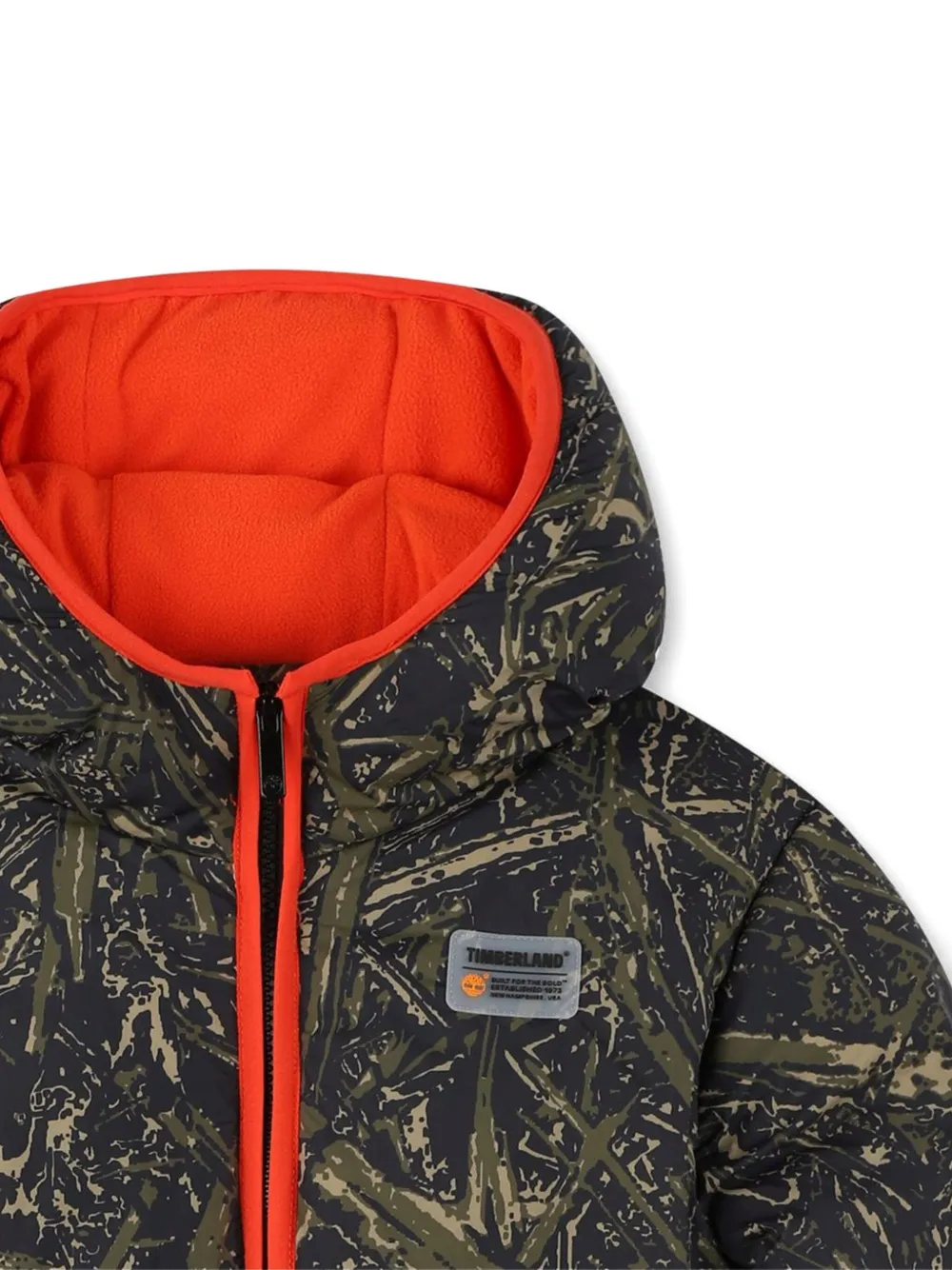 Timberland Abstract-print Puffer Jacket In Multi