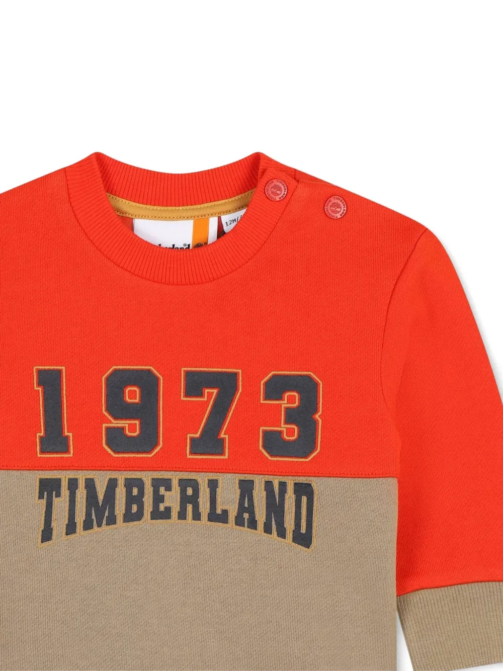 Timberland Kids 1973 sweater met colourblocking Beige