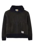 Timberland Kids ribbed zip-up cardigan - Black