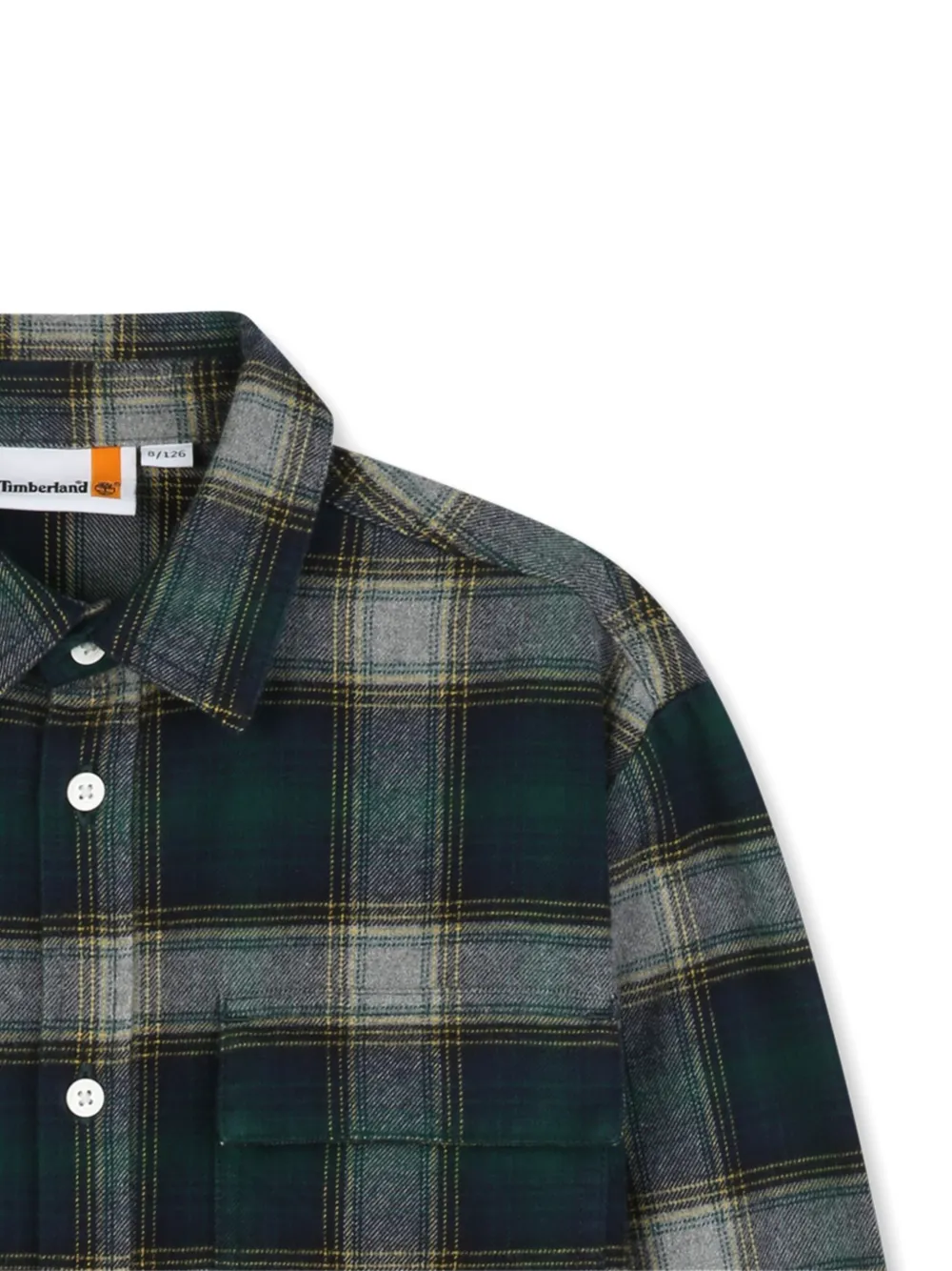 Timberland Plaid Chest-pocket Shirt In Green