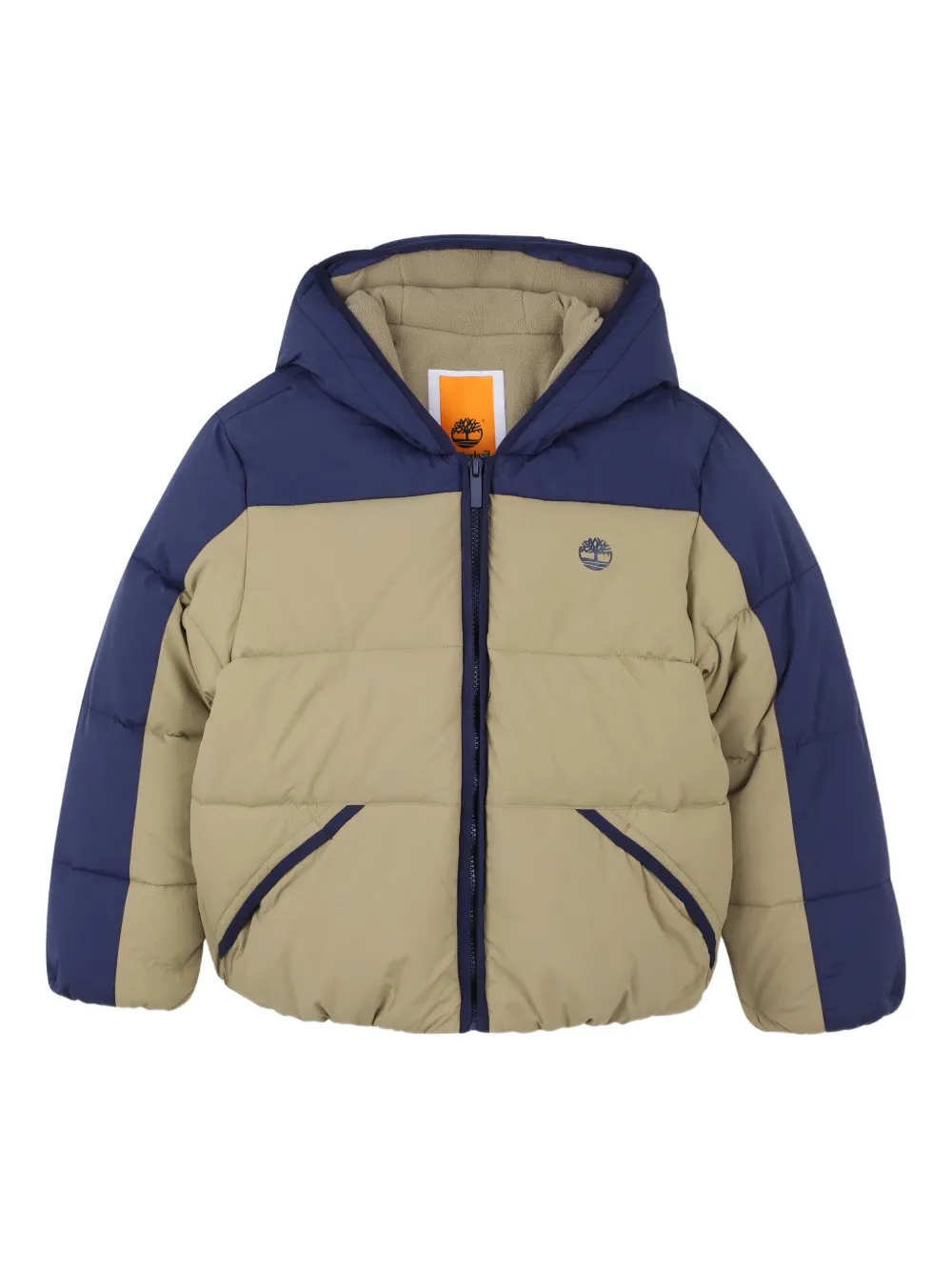 Timberland Kids カラーブロック パデッドジャケット - ニュートラル Timberland Kids カラーブロック パデッドジャケット - ニュートラル