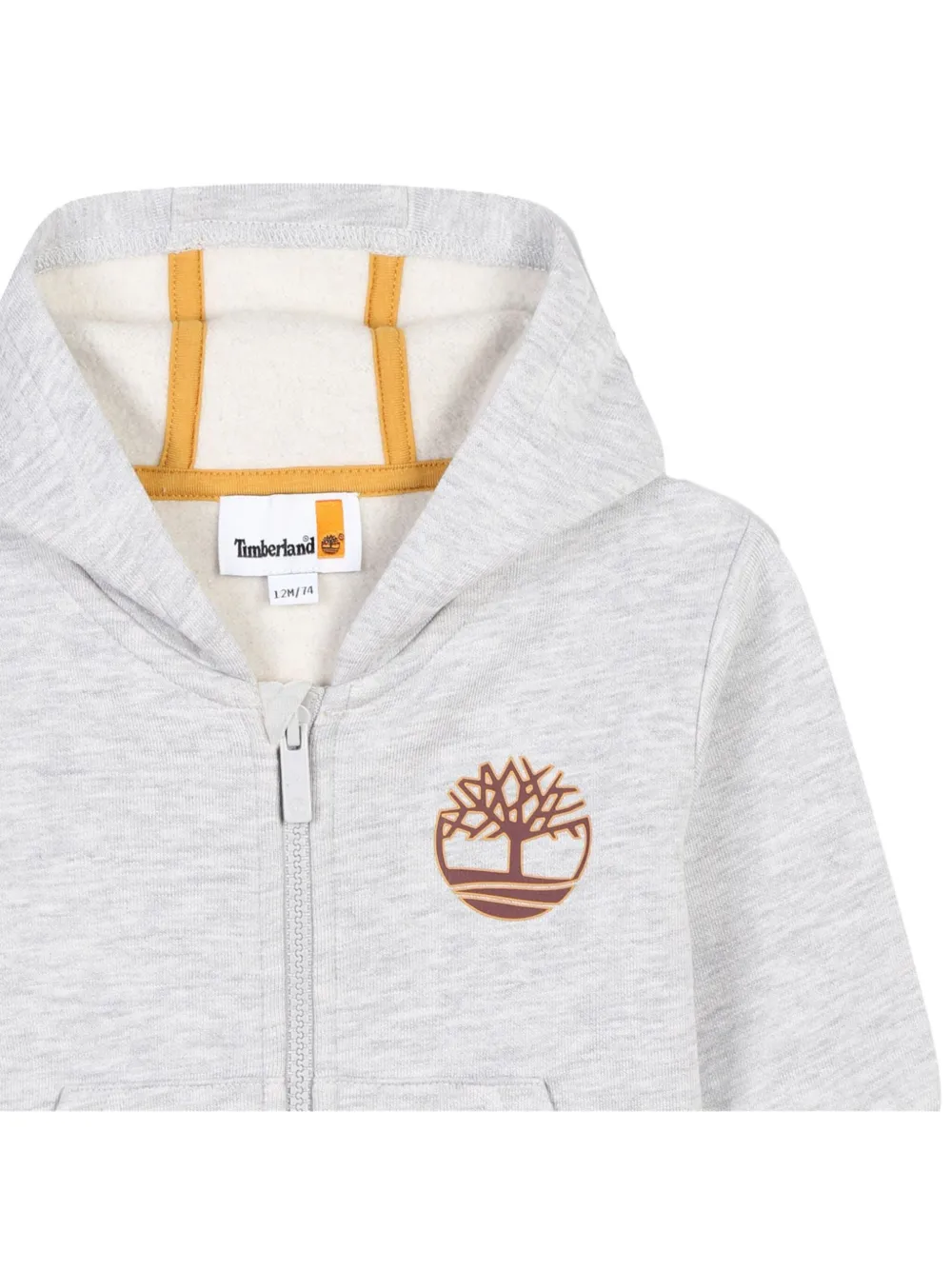 Timberland Logo Hoodie In Gray
