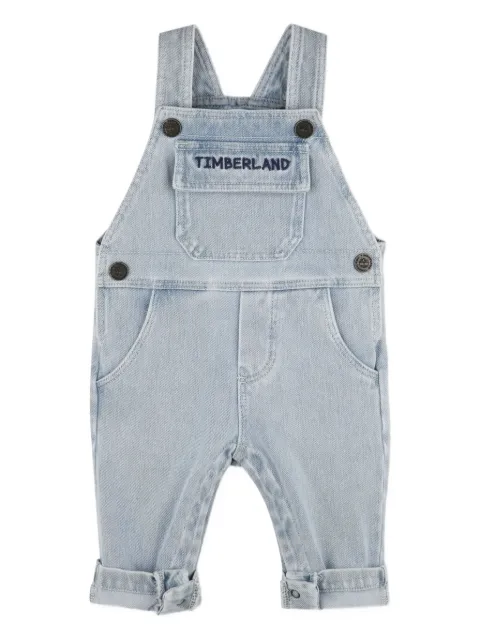 Timberland Kids embroidered-pocket dungarees