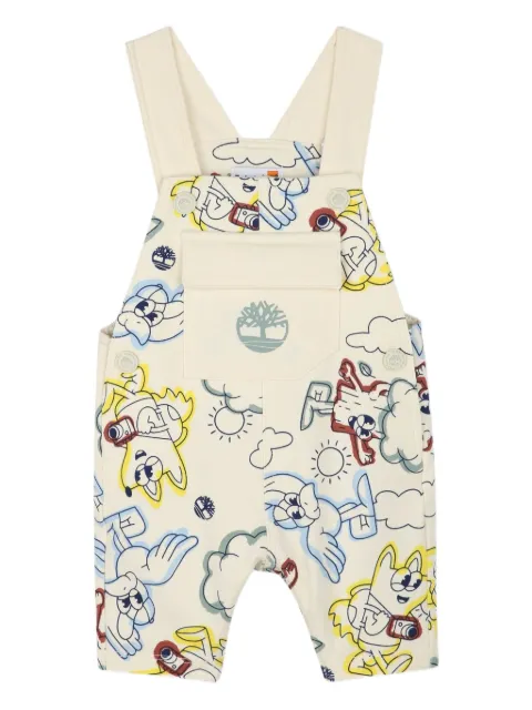 Timberland Kids cartoon-print dungarees