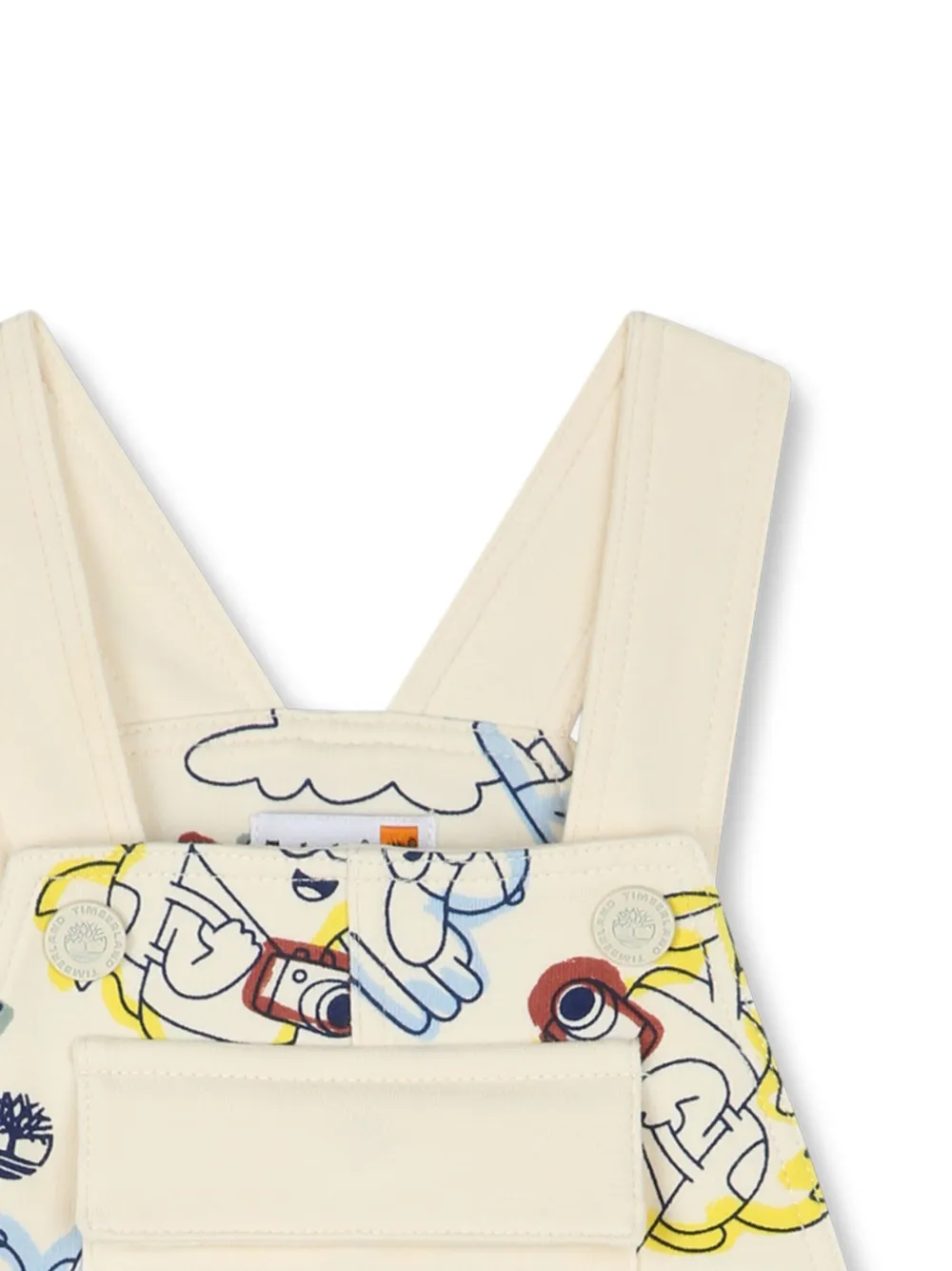 Timberland Kids Tuinbroek met stripprint Beige