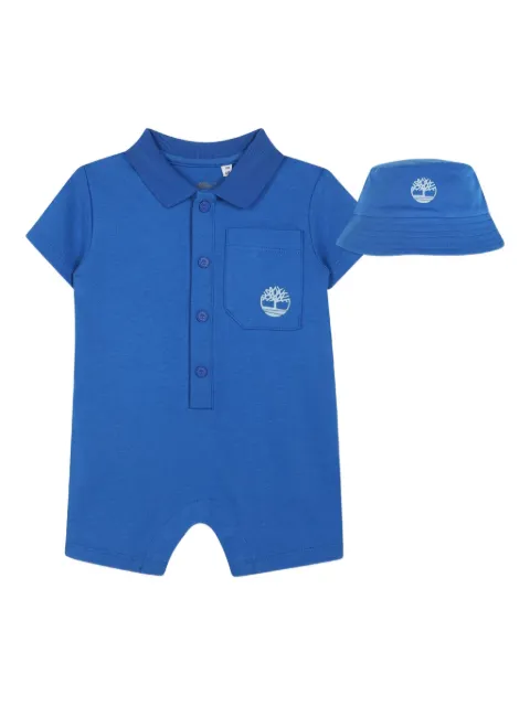 Timberland Kids logo-print rompers set