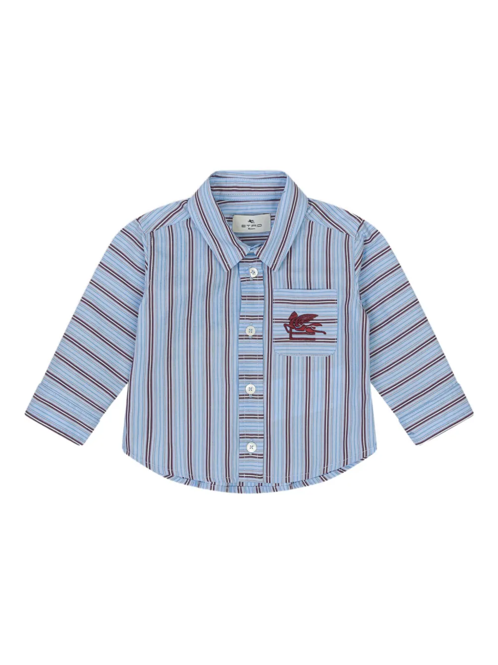 ETRO KIDS Pegasus gestreept shirt Blauw
