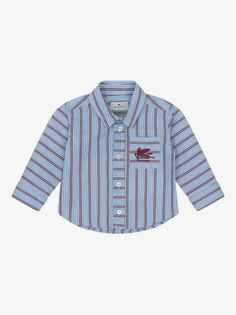 ETRO KIDS pegasus striped shirt