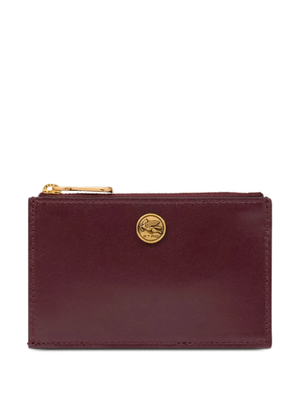 ETRO Pegaso-plaque leather card holder | Red | Image 1