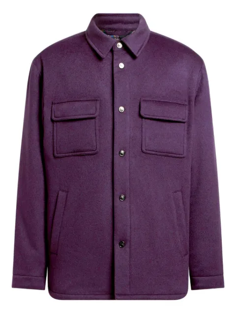 ETRO sobrecamisa de cachemira con bolsillo de parche