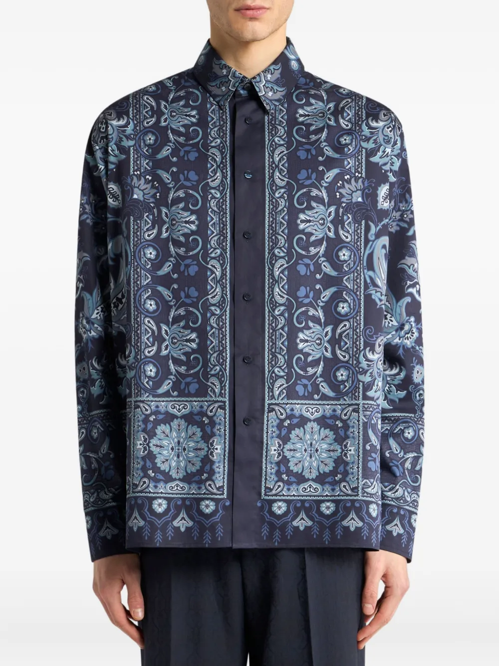 ETRO Overhemd met paisley-print - Blauw