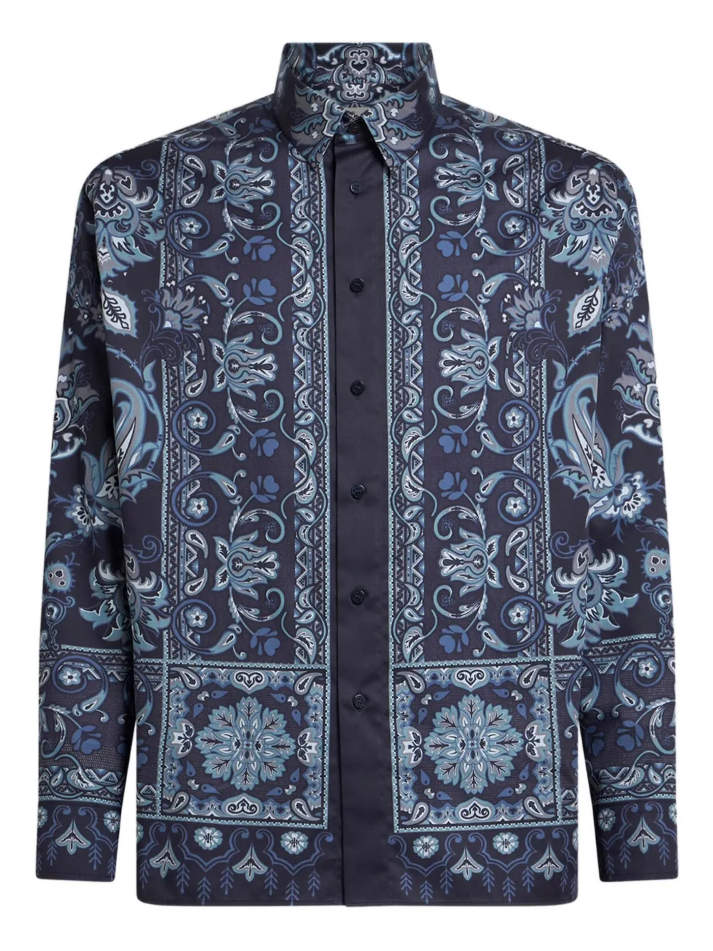 ETRO Overhemd met paisley-print Blauw