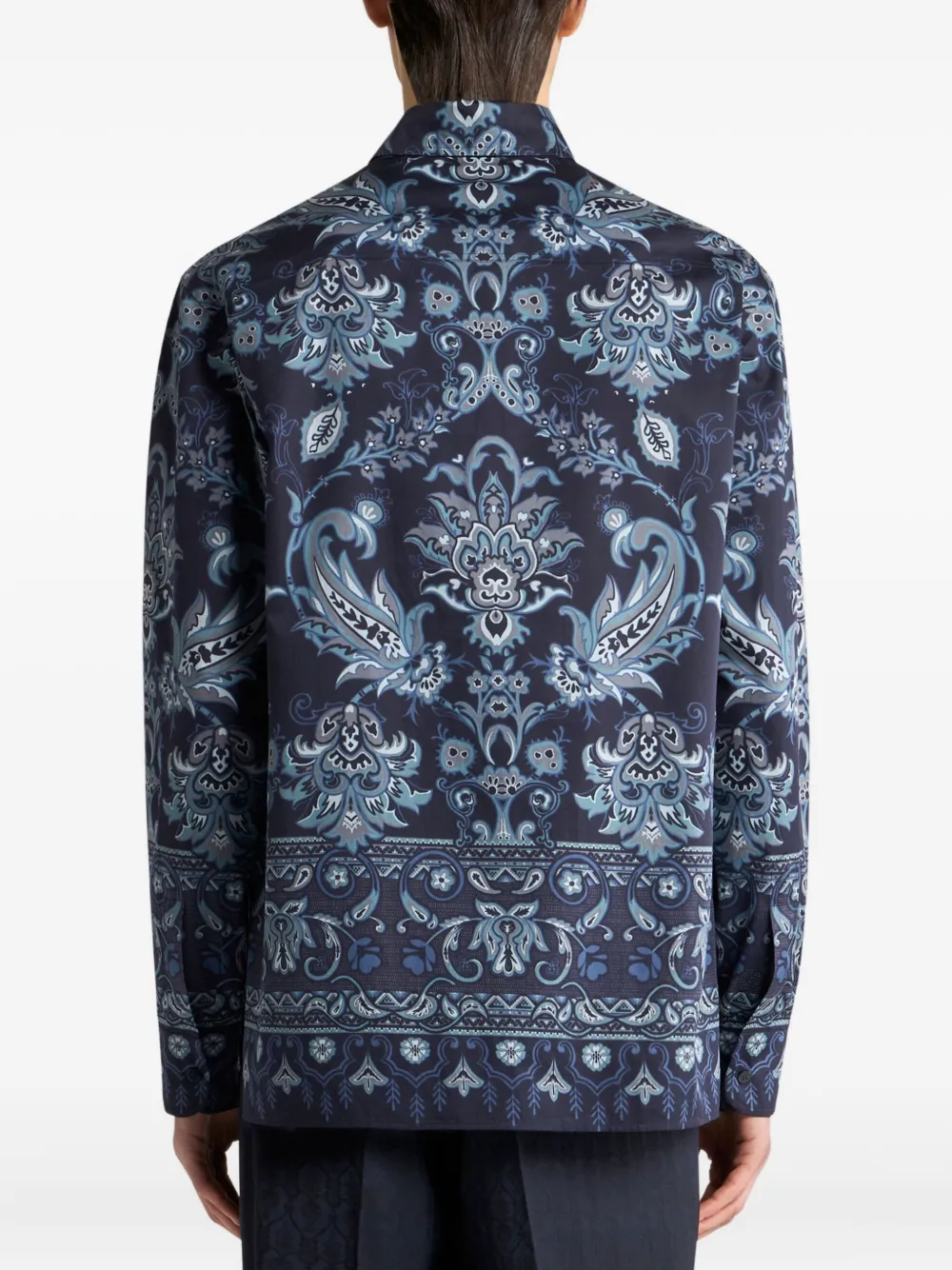 ETRO Overhemd met paisley-print Blauw