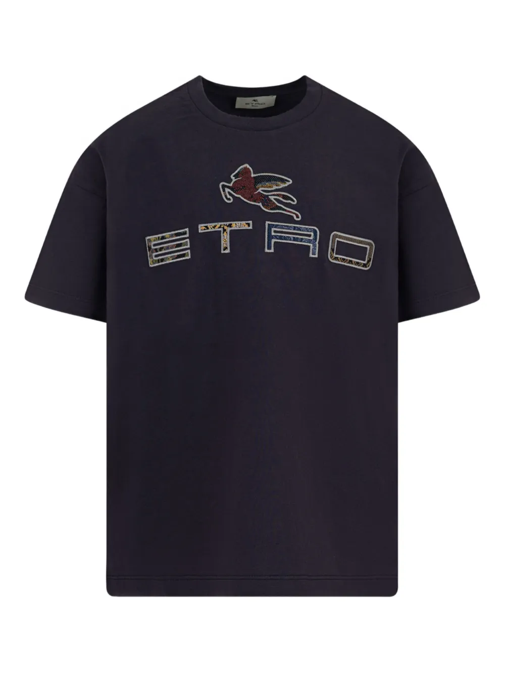 ETRO KIDS T-shirt met Pegasus-logo Zwart