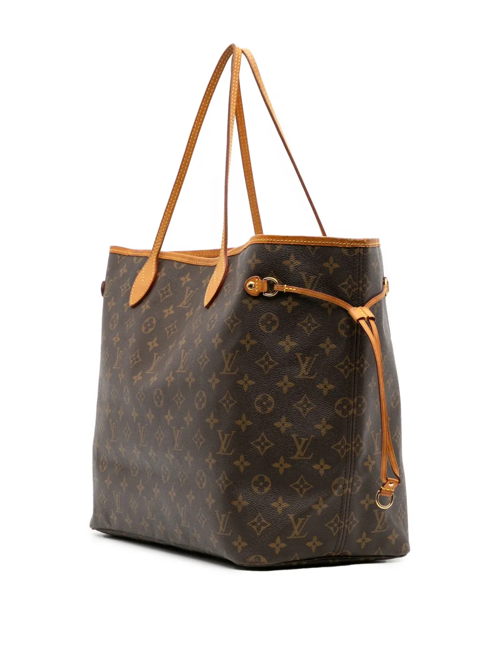 Pre-owned Louis Vuitton 2012 Monogram Neverfull Gm Tote Bag In Brown