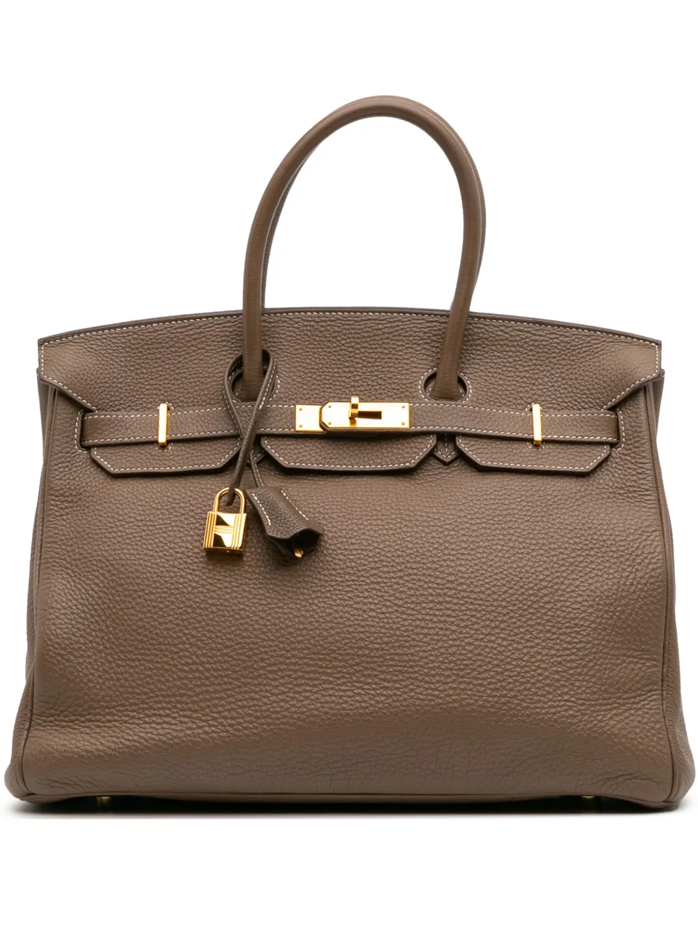 Hermès Pre-Owned 2018 トゴ バーキン ルトゥルネ 35 ハンドバッグ - ブラウン Hermès Pre-Owned 2018 トゴ バーキン ルトゥルネ 35 ハンドバッグ - ブラウン