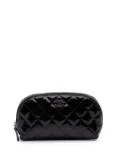 CHANEL Pre-Owned 2010-2011 CC Quilted Patent Cosmetic pouch - Black