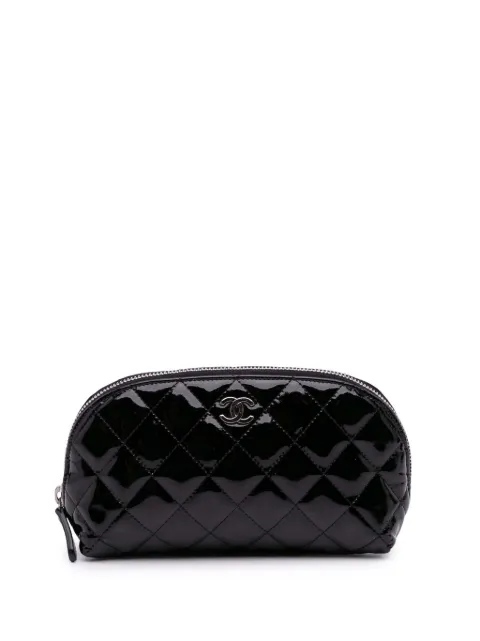 CHANEL Pre-Owned 2010-2011 ココマーク マトラッセ パテント コスメポーチ