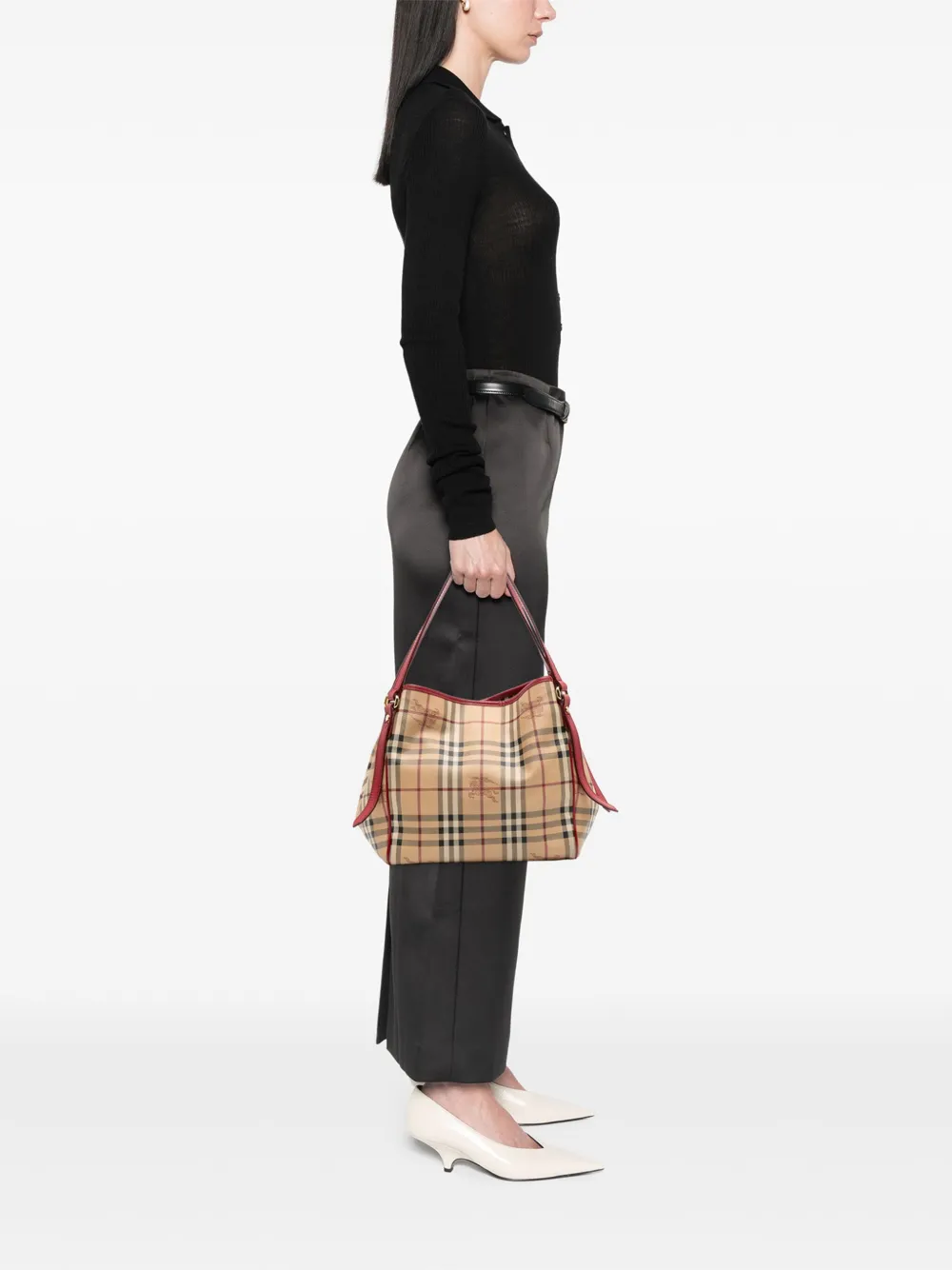 Burberry Pre-Owned 2000-2017 Small Haymarket Check Coated Canvas Canterbury tote bag | Pre-Owned | Image 2