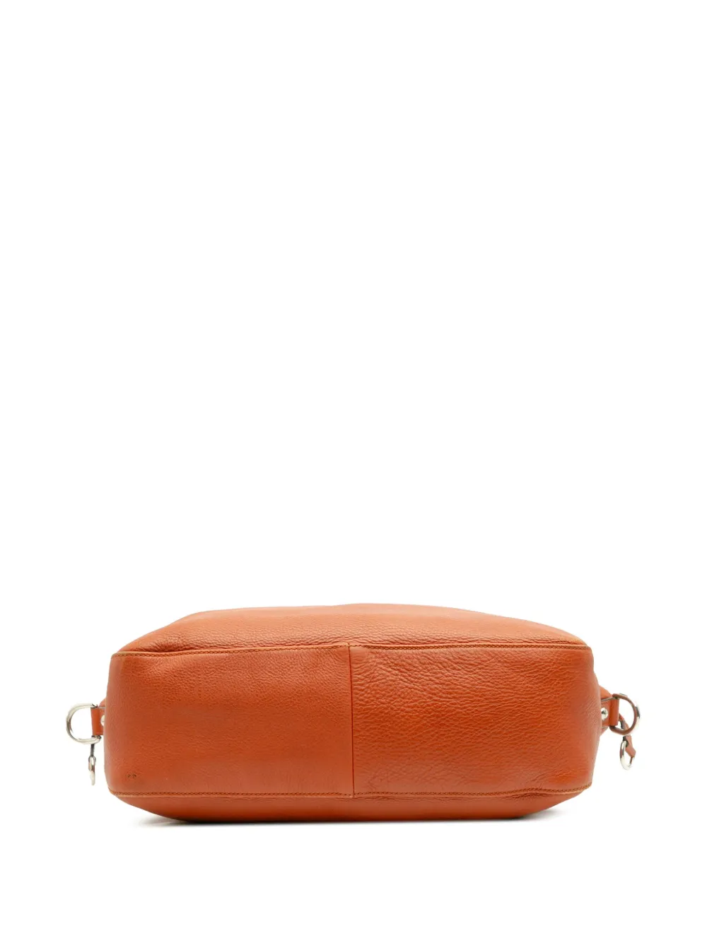 Pre-owned Gucci 2016-2025 Large Pebbled Calfskin Icon Bit Satchel In Orange