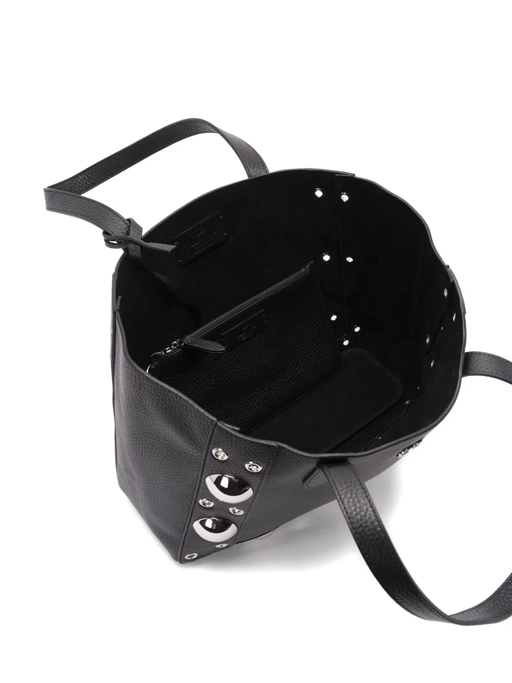 Valentino Garavani Fluwelen shopper met studs Zwart
