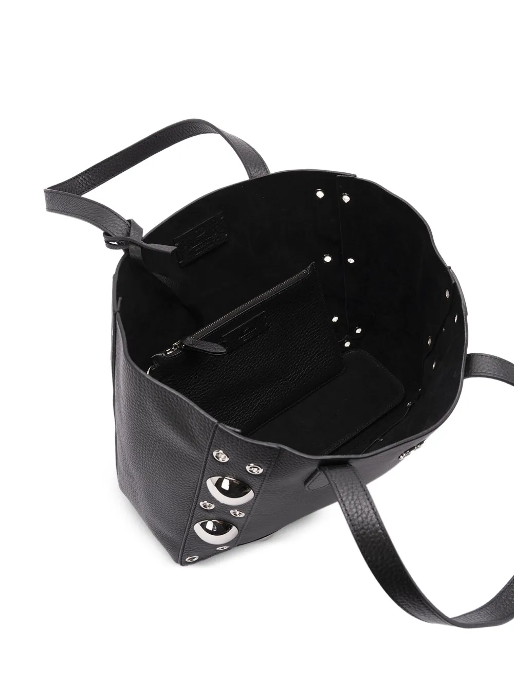 Valentino Garavani Nellcôte Leather Tote Bag in Black, view 5