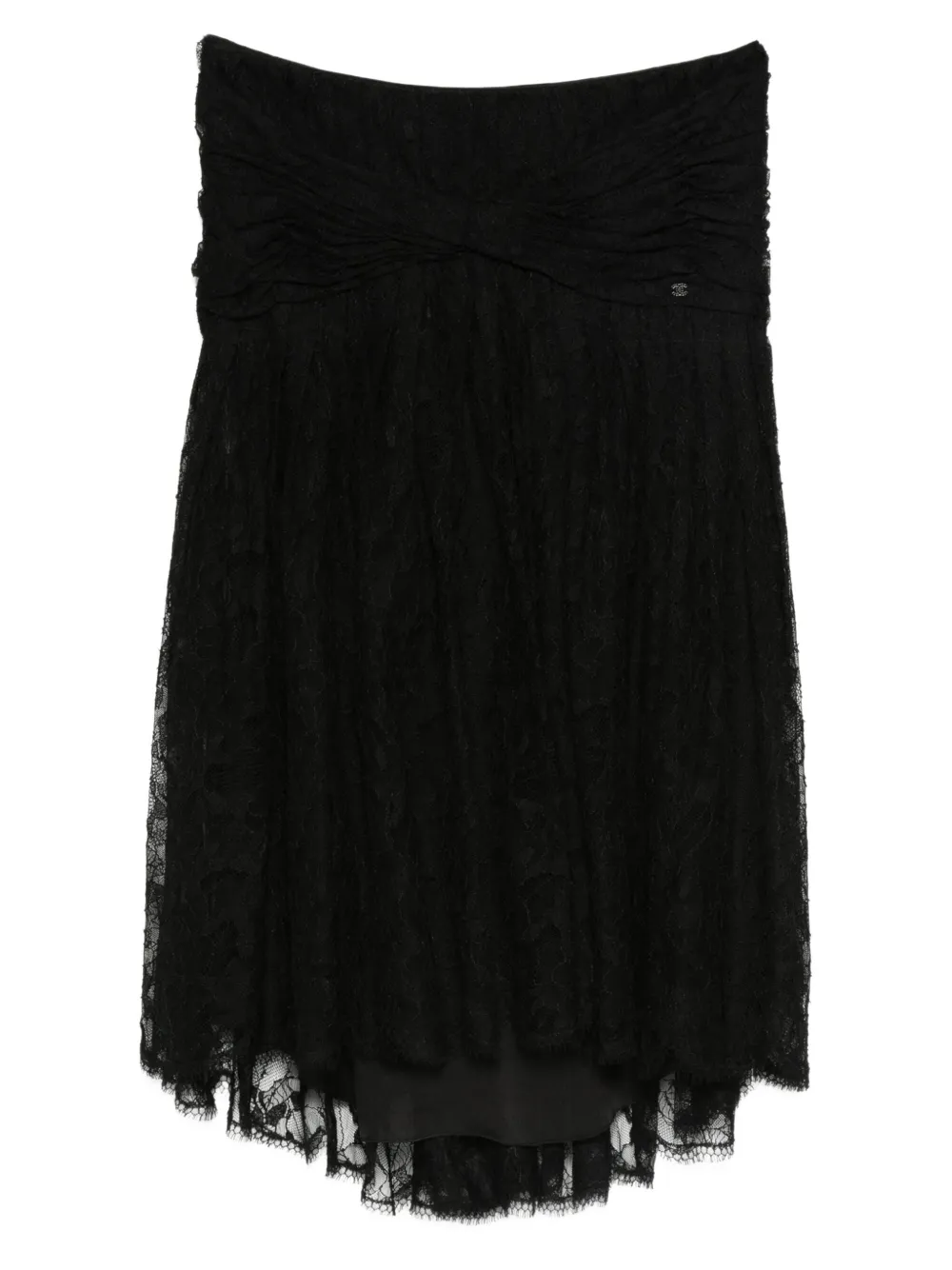 CHANEL Pre-Owned 2005 lace detail skirt | Black | Image 1