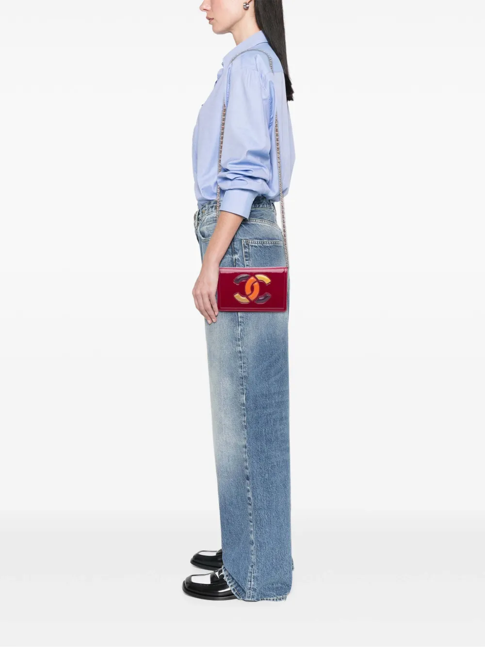 CHANEL Pre-Owned 2012 Patent CC Lipstick Wallet On Chain crossbody bag | Pre-Owned | Image 2