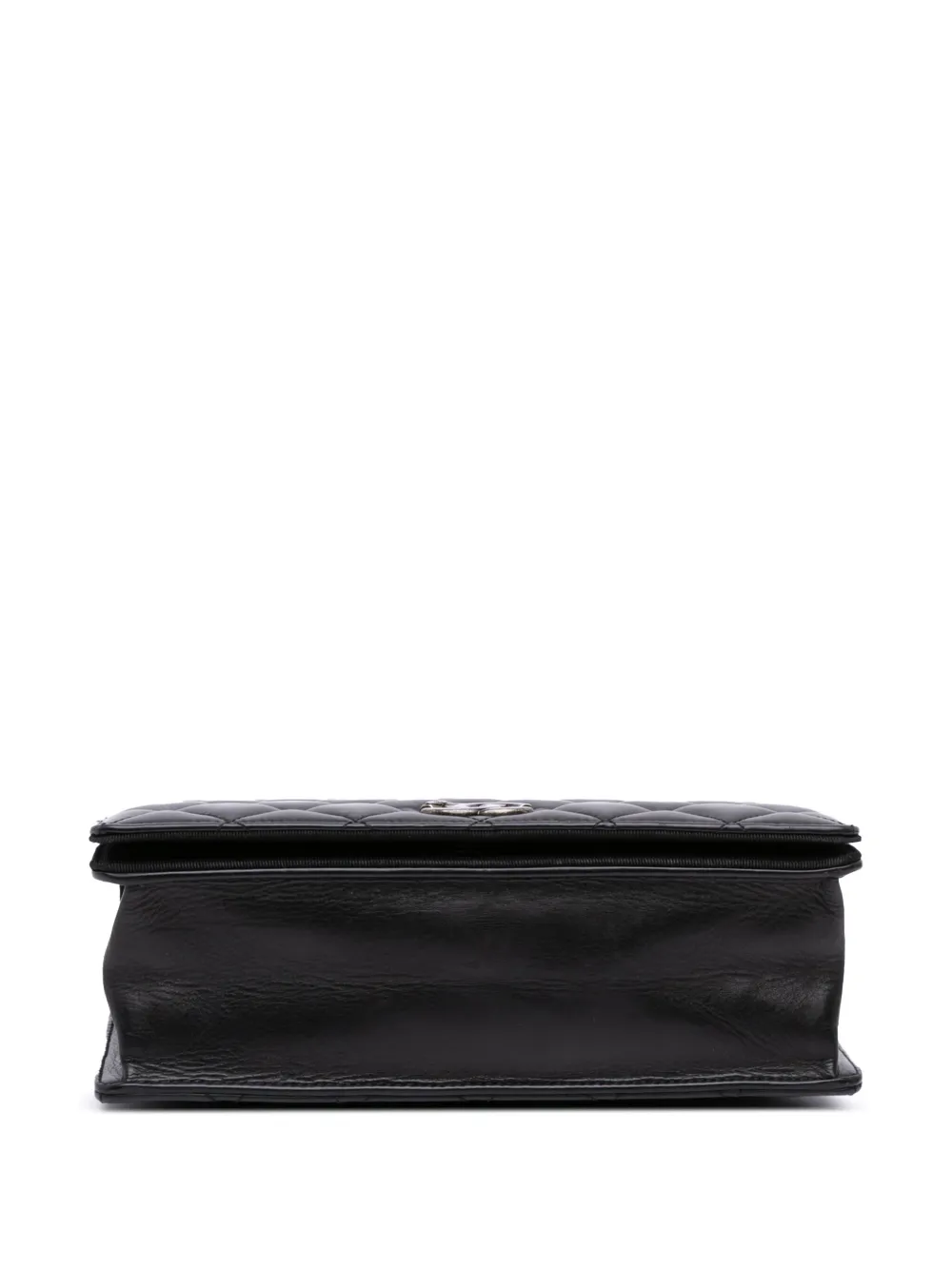 Pre-owned Chanel 2016-2017 Medium Quilted Lambskin Ballerine Flap Crossbody Bag In Black