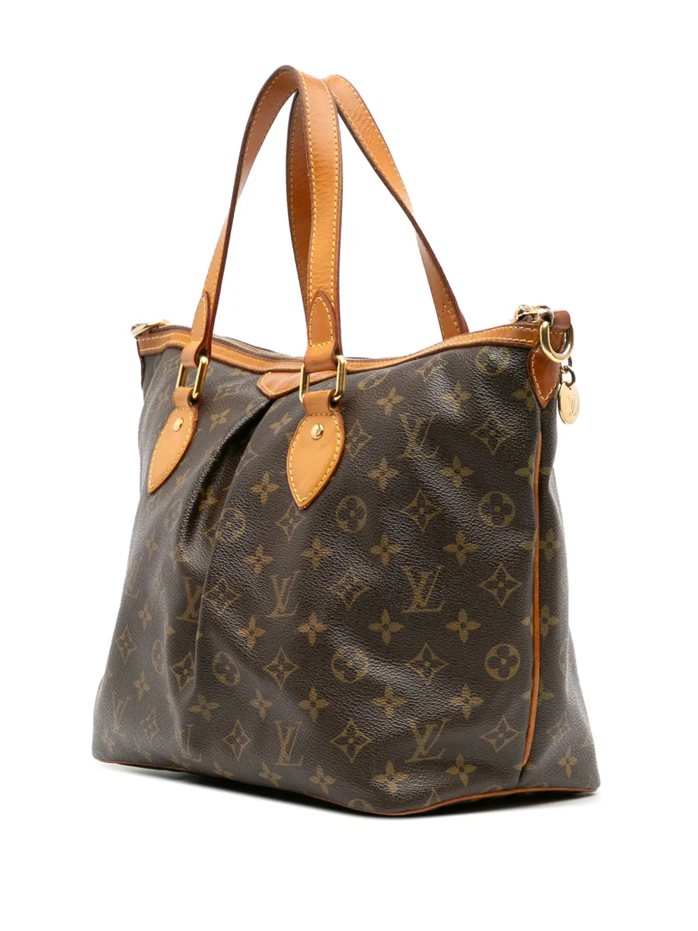 Pre-owned Louis Vuitton 2010 Monogram Palermo Pm Satchel In Brown