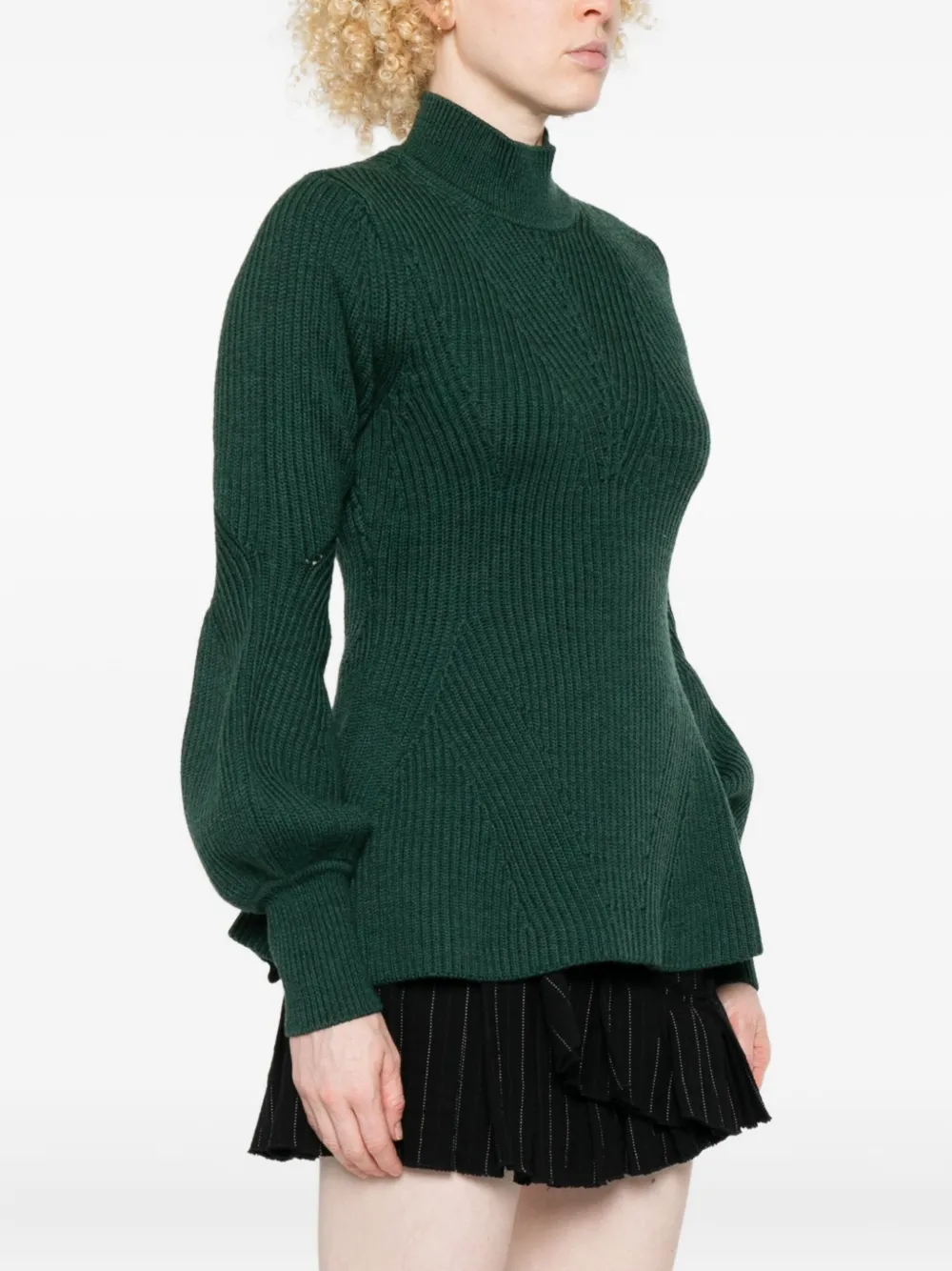 ZIMMERMANN Hypnotic geribbelde trui Groen