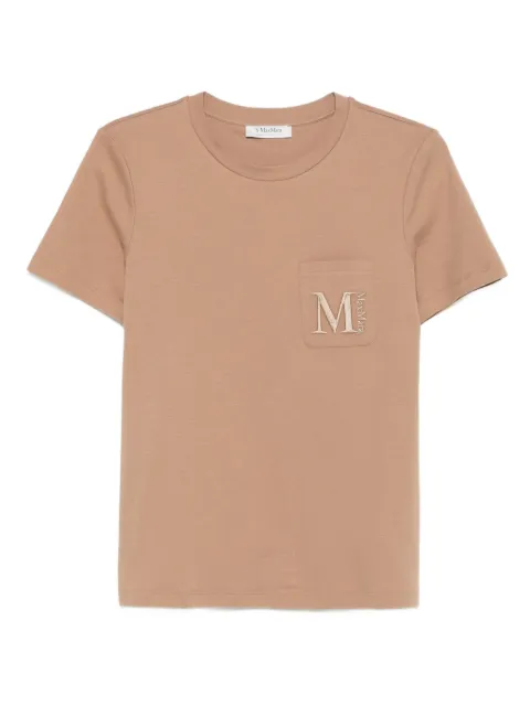 Max Mara logo-embroidered pocket T-shirt