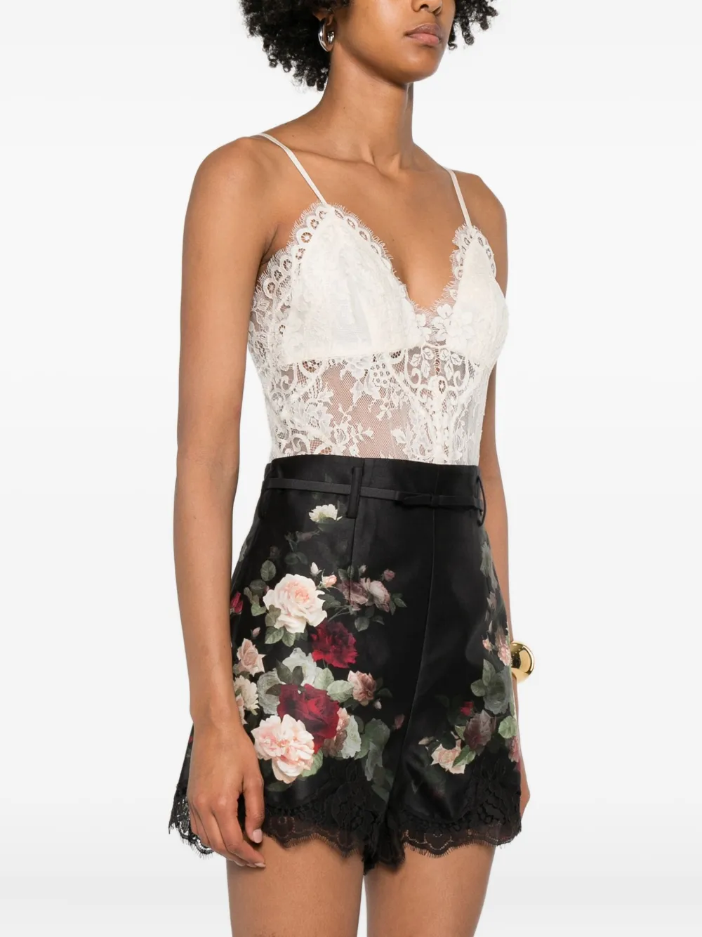 ZIMMERMANN Teddy body met kant Beige