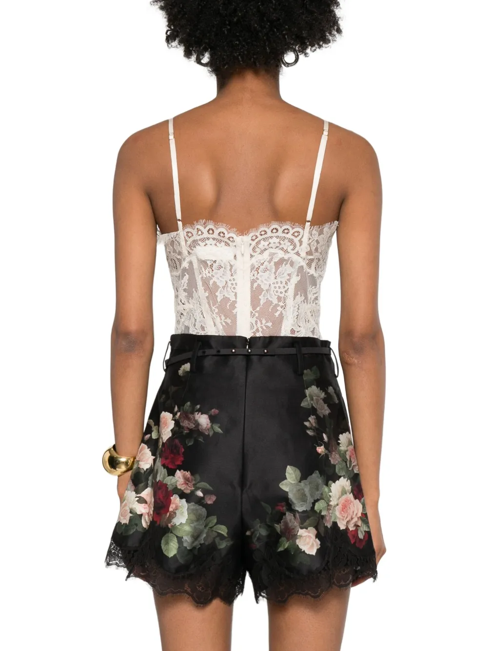 ZIMMERMANN Teddy body met kant Beige