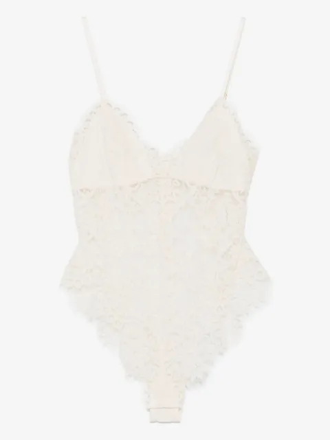 ZIMMERMANN body con encaje y motivo de osito