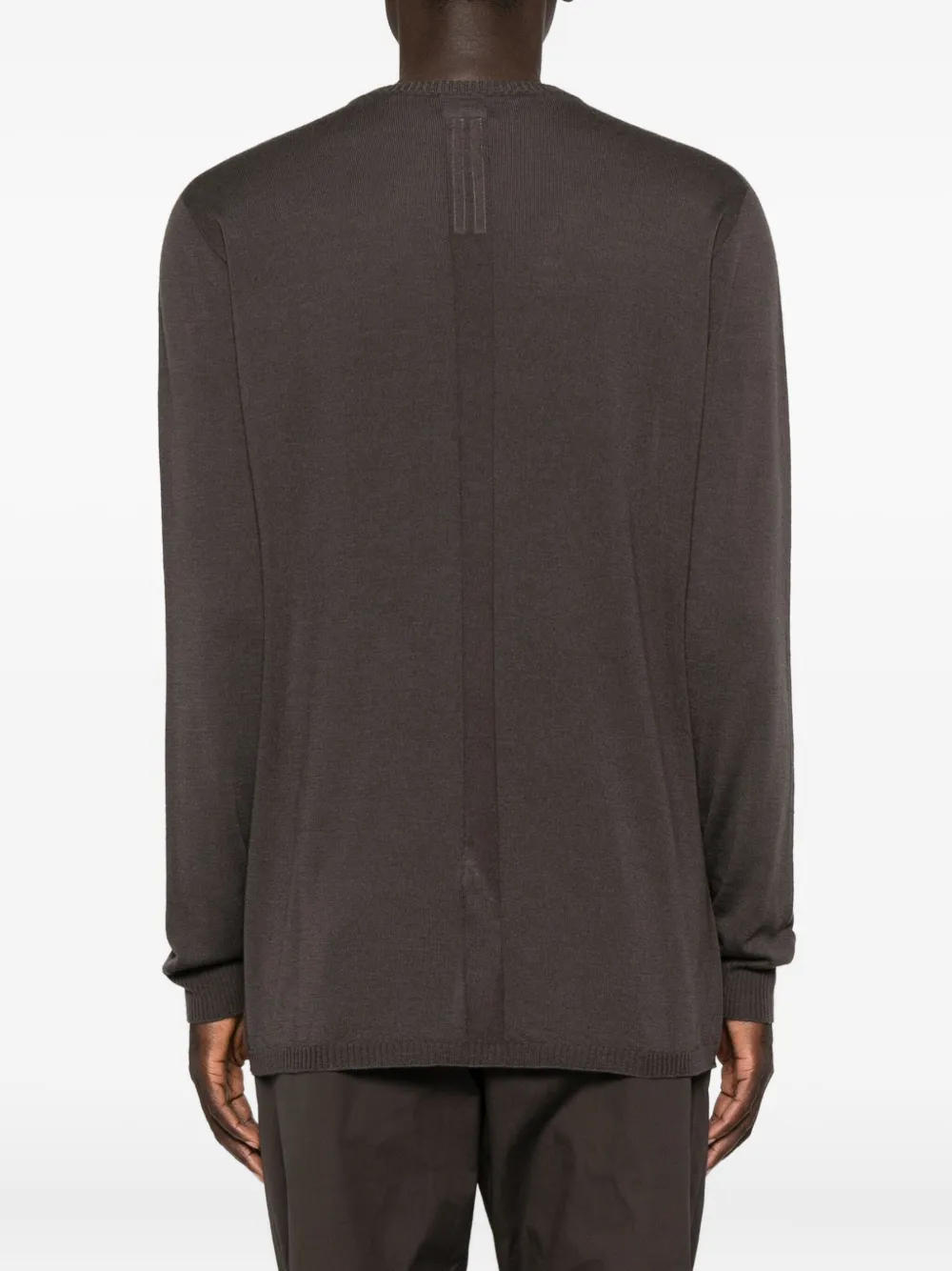 Rick Owens Metallic-detail Crew-neck Sweater In Black