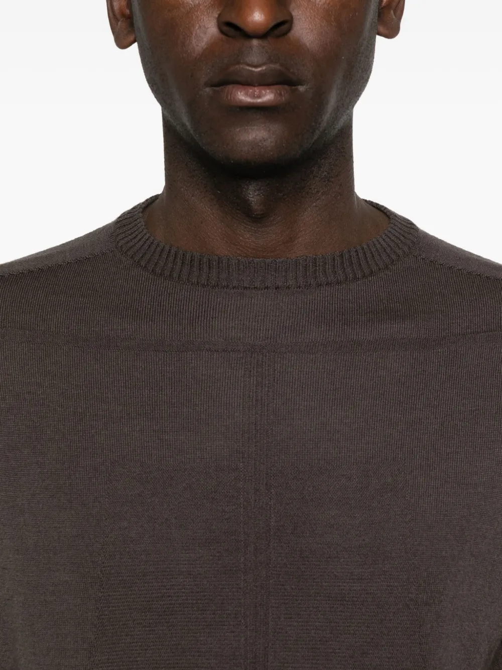 Rick Owens Metallic-detail Crew-neck Sweater In Black