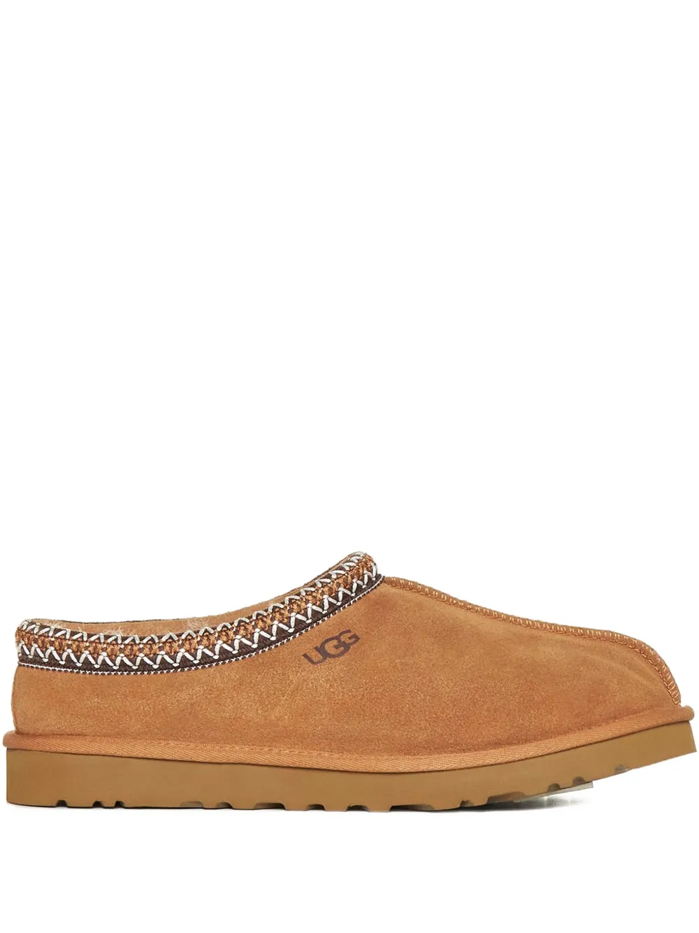UGG suede stitched slippers Brown