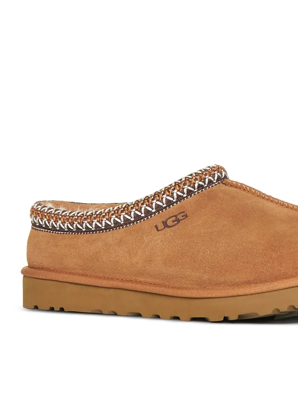 UGG Suède slippers met stiksels Bruin