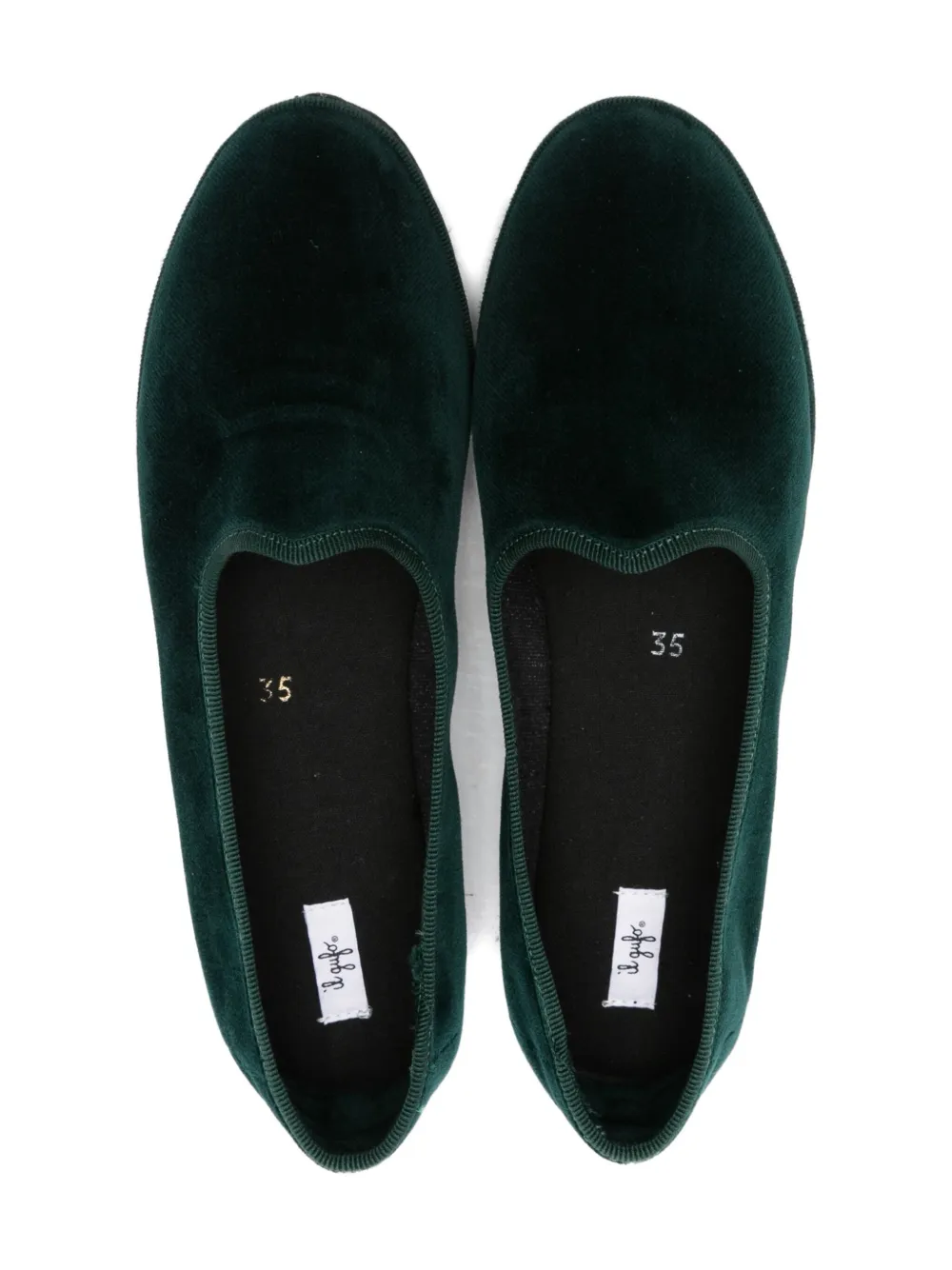 Il Gufo Loafers met amandelvormige neus Groen