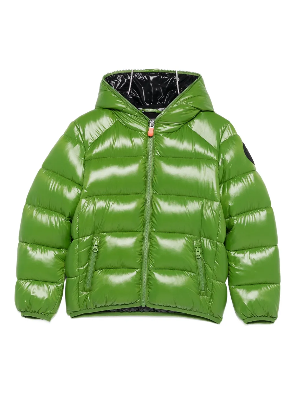 Save The Duck Kids quilted hooded jacket Groen