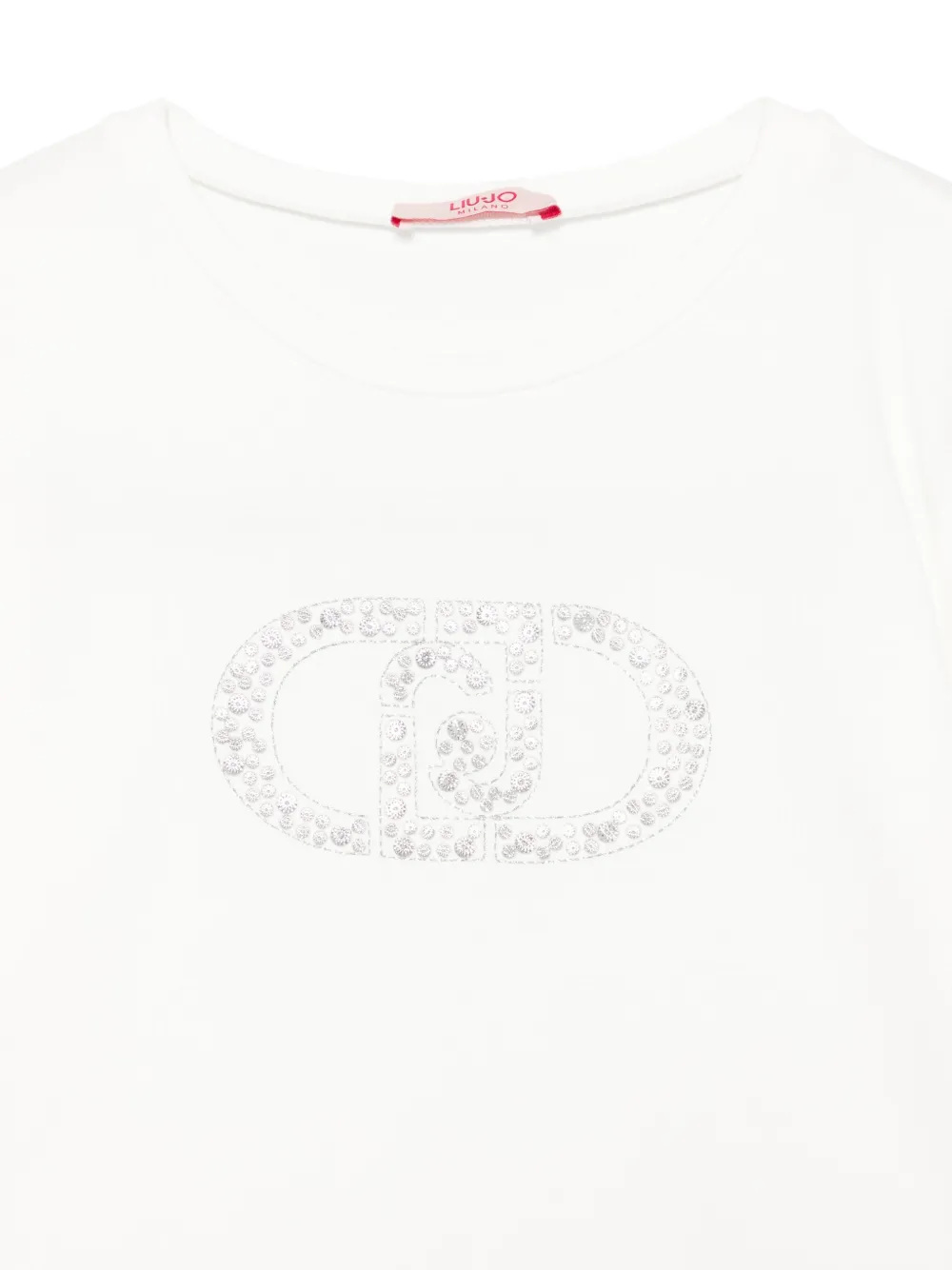 Liu Jo Kids T-shirt verfraaid met kristallen en lange mouwen Wit