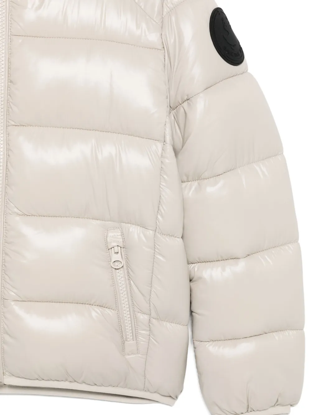 Save The Duck Kids hooded puffer jacket Beige
