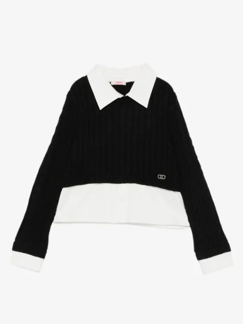 Liu Jo Kids свитер фактурной вязки с логотипом