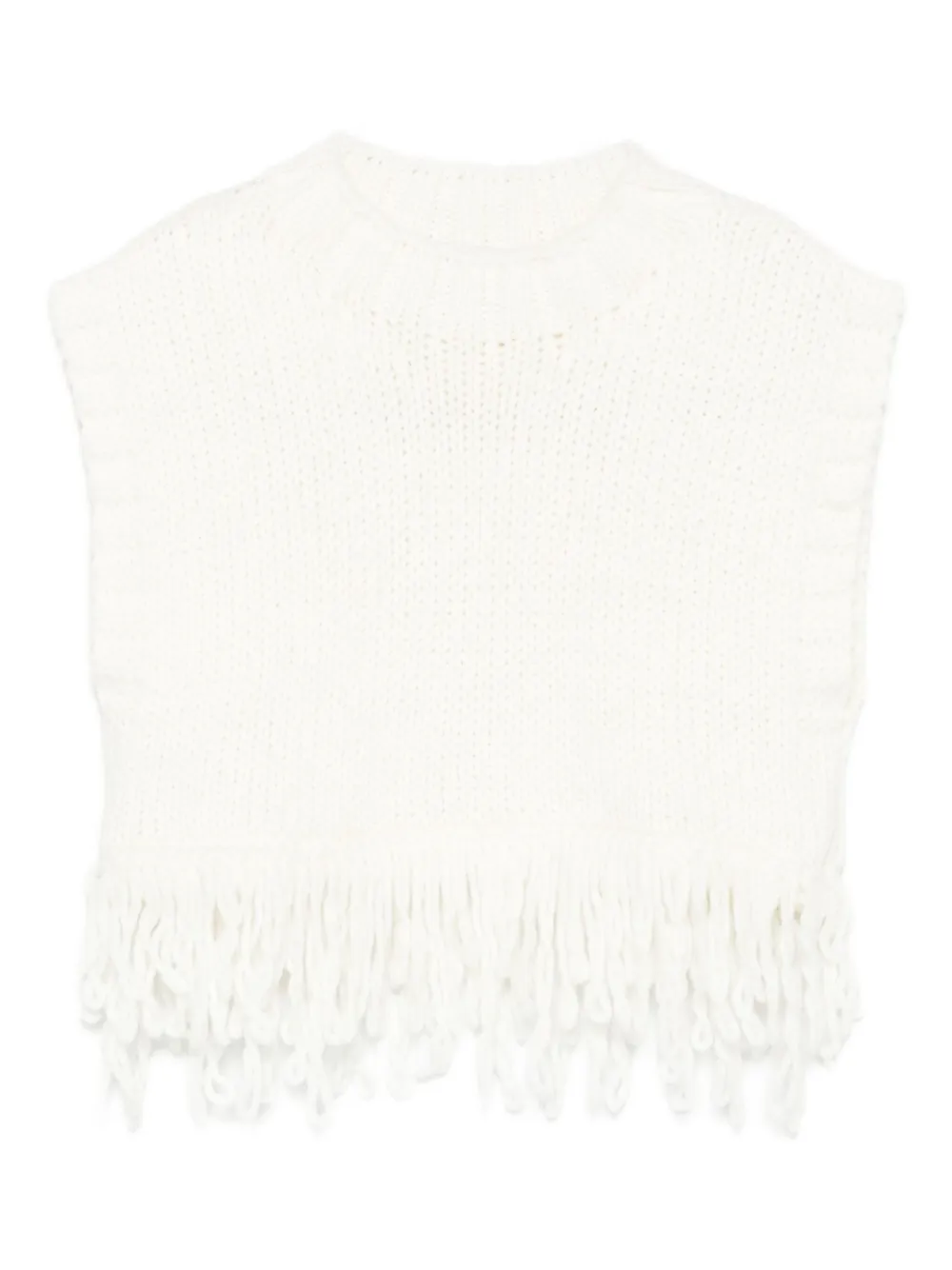 Il Gufo fringed knitted vest | Neutrals | Image 1