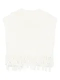 Il Gufo fringed knitted vest - Neutrals